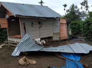 Kawanan Gajah Liar Rusak Rumah Warga Pintu Rime